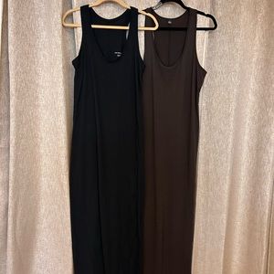 Bundle of two racer back maxi dresses both size L NY & Co
